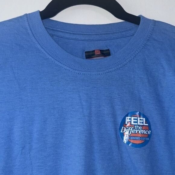 Members Mark Blue T-Shirt Combed Cotton Medium Made In Honduras - Picture 2 of 7